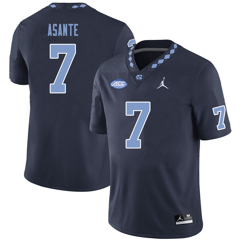 Men #7 Eugene Asante North Carolina Tar Heels College Football Jerseys Sale-Black